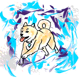 frolicking doge by Pinguino