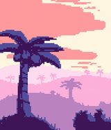 Tropical Sunset by Pixel Art For The He